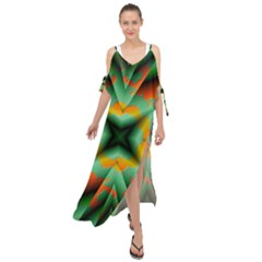 Farbenpracht Kaleidoscope Maxi Chiffon Cover Up Dress