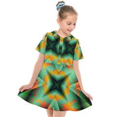 Farbenpracht Kaleidoscope Kids  Short Sleeve Shirt Dress