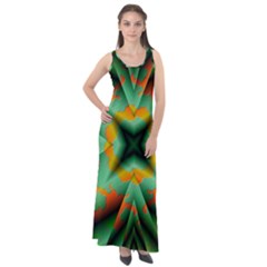 Farbenpracht Kaleidoscope Sleeveless Velour Maxi Dress