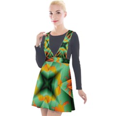 Farbenpracht Kaleidoscope Plunge Pinafore Velour Dress