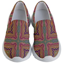 Abstract Design Abstract Art Orange Kids  Lightweight Slip Ons