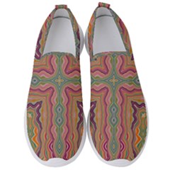 Abstract Design Abstract Art Orange Men s Slip On Sneakers