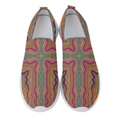 Abstract Design Abstract Art Orange Women s Slip On Sneakers