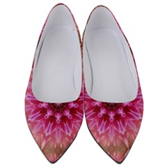 Flower Mandala Art Pink Abstract Women s Low Heels