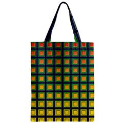 Tile Background Image Pattern Squares Zipper Classic Tote Bag by Pakrebo