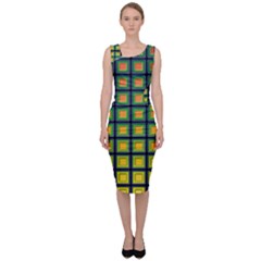 Tile Background Image Pattern Squares Sleeveless Pencil Dress