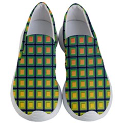 Tile Background Image Pattern Squares Women s Lightweight Slip Ons