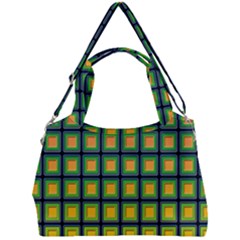 Tile Background Image Pattern Squares Double Compartment Shoulder Bag by Pakrebo