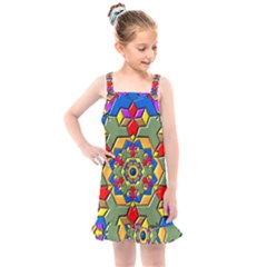 Background Image Pattern Kids  Overall Dress