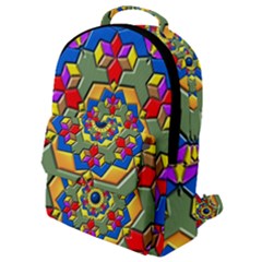 Background Image Pattern Flap Pocket Backpack (small)