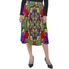 Background Image Pattern Classic Velour Midi Skirt 