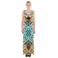 Farbenpracht Kaleidoscope Maxi Thigh Split Dress by Pakrebo