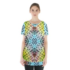 Farbenpracht Kaleidoscope Skirt Hem Sports Top by Pakrebo