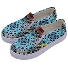 Farbenpracht Kaleidoscope Kids  Canvas Slip Ons by Pakrebo