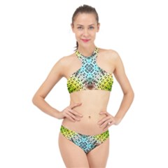 Farbenpracht Kaleidoscope High Neck Bikini Set