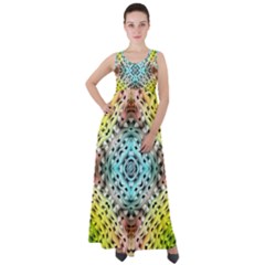 Farbenpracht Kaleidoscope Empire Waist Velour Maxi Dress