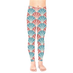 Seamless Patter Peacock Feathers Kids  Legging by Pakrebo