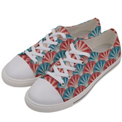 Seamless Patter Peacock Feathers Women s Low Top Canvas Sneakers by Pakrebo