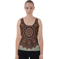 Abstract Art Texture Mandala Velvet Tank Top