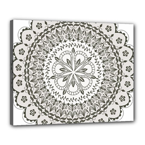 Vector Mandala Drawing Decoration Canvas 20  X 16  (stretched)