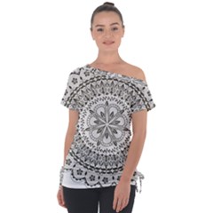 Vector Mandala Drawing Decoration Tie-up Tee