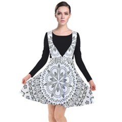 Vector Mandala Drawing Decoration Plunge Pinafore Dress