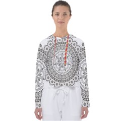 Vector Mandala Drawing Decoration Women s Slouchy Sweat by Pakrebo