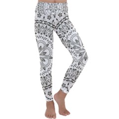 Vector Mandala Drawing Decoration Kids  Lightweight Velour Classic Yoga Leggings