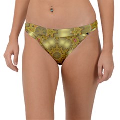 Pattern Background Gold Golden Band Bikini Bottom