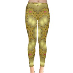 Pattern Background Gold Golden Inside Out Leggings