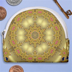 Pattern Background Gold Golden Horseshoe Style Canvas Pouch