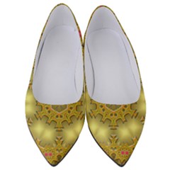 Pattern Background Gold Golden Women s Low Heels