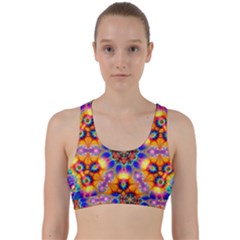 Image Fractal Background Image Back Weave Sports Bra by Pakrebo