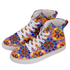 Image Fractal Background Image Men s Hi-top Skate Sneakers