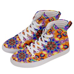 Image Fractal Background Image Women s Hi-top Skate Sneakers