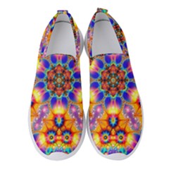 Image Fractal Background Image Women s Slip On Sneakers