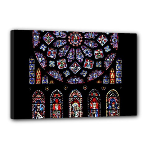 Rosette Cathedral Canvas 18  X 12  (stretched) by Pakrebo