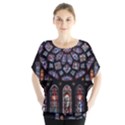 Rosette Cathedral Batwing Chiffon Blouse View1