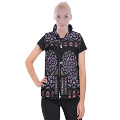 Rosette Cathedral Women s Button Up Vest by Pakrebo