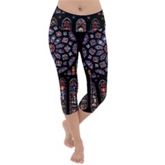 Rosette Cathedral Lightweight Velour Capri Yoga Leggings