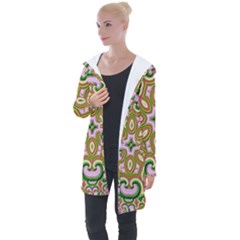 Fractal Art Pictures Digital Art Longline Hooded Cardigan