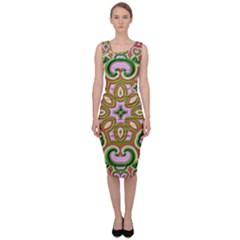 Fractal Art Pictures Digital Art Sleeveless Pencil Dress