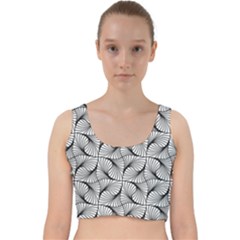 Abstract Seamless Pattern Velvet Racer Back Crop Top