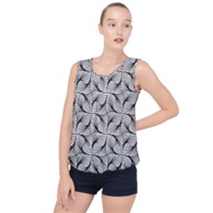 Abstract Seamless Pattern Bubble Hem Chiffon Tank Top