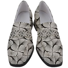 Abstract Seamless Pattern Women s Chunky Heel Loafers