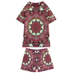 Farbenpracht Kaleidoscope Arts Kids  Swim Tee And Shorts Set