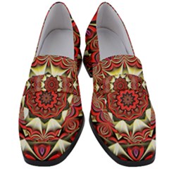 Farbenpracht Kaleidoscope Arts Women s Chunky Heel Loafers by Pakrebo