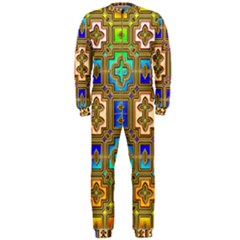 Background Image Tile Geometric Onepiece Jumpsuit (men)  by Pakrebo