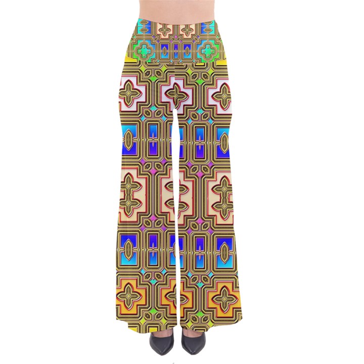 Background Image Tile Geometric So Vintage Palazzo Pants