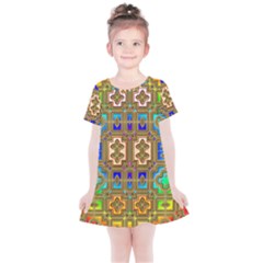 Background Image Tile Geometric Kids  Simple Cotton Dress